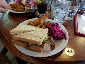 vegan fish finger sandwich (daily special) at Cherry Reds Cafe and Bar in Birmingham