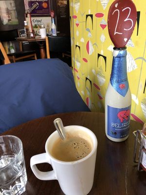 Great coffee (americano) at Cherry Reds Cafe and Bar in Birmingham