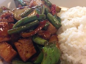 spicy basil tofu at Asian Max in Snellville