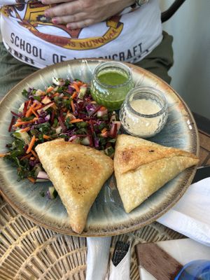 Samosa salad  at We Have Been Here Before in St Georges