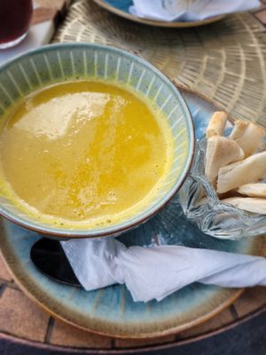 Chakra soup - yellow at We Have Been Here Before in St Georges
