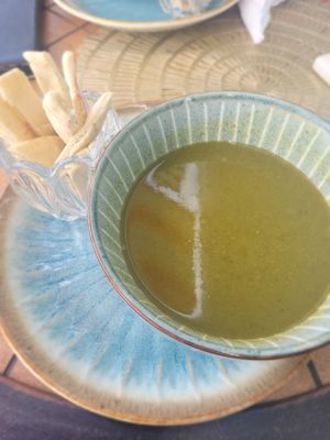Chakra soup - green at We Have Been Here Before in St Georges
