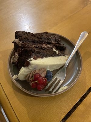 Chocolate cake  at Kahvila Napero  in Helsinki