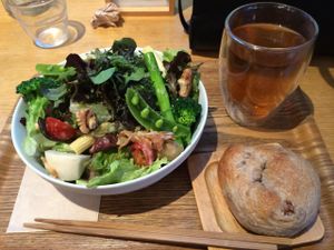 Vegetable salad set. The best thing ever!! at Sincere Garden in Tokyo