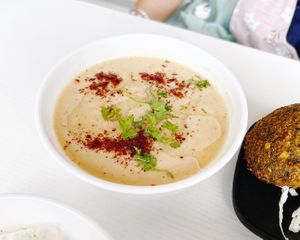 Hummus (alliums free version, need to req a day in advance) at Fill a Pita in Central Singapore