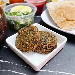 Fried falafel with olive oil at Fill a Pita in Central Singapore
