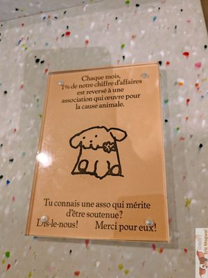 donated to animal causes via an association at Bakea in Paris