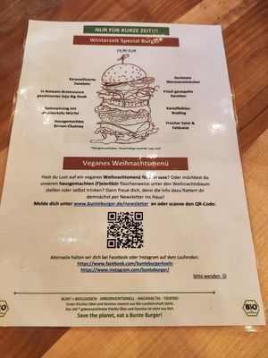 Special burger at Bunte Burger Cologne in Cologne