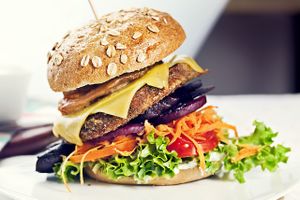 Vegan Celery Bacon Cheese Burger at Bunte Burger Cologne in Cologne