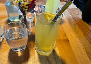 Orange-lavender lemonade  at Bunte Burger Cologne in Cologne