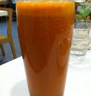 Organic goji berry, carrot, apple and cranberry, ¥28 at If Vegan in Shanghai
