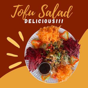 Big salad vegan at Maria's Restaurant in San Pedro La Laguna