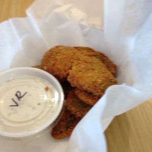 avocado fries with vegan ranch dressing at The Wild Burrito in Wildwood