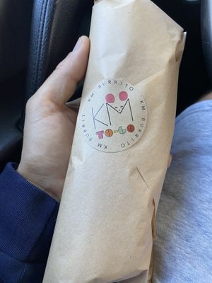 The BEST vegan breakfast burrito I ever had!  I NEVER say that!  I’m tough with BB’s.  I built my own with avo mash, potatoes, pico de gallo, sautéed greens, beans and rice.   at Kitchen Mouse in Los Angeles