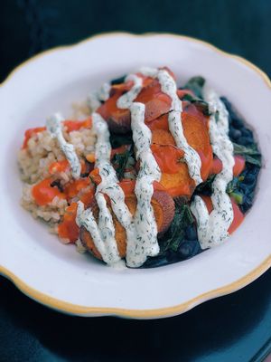 Buffalo bowl on lunch menu at Kitchen Mouse in Los Angeles