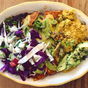 Chilaquiles   at Kitchen Mouse in Los Angeles