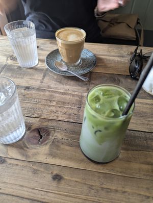 Blueberry Matcha at Ground in Virginia