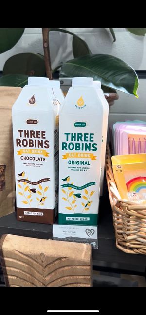 Vegan milks  at KJ's Bothy Bakery in Scotland