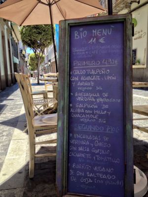 Sit outside in the sunshine, watching the world go by! at Zoe Food in Gran Canaria