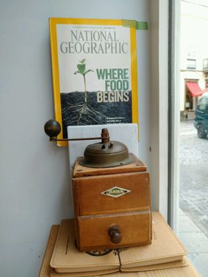 Every nook and cranny is filled with adorable little trinkets for a feel-good atmosphere. at Zoe Food in Gran Canaria