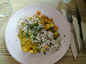 Vegan Thaicurry. So good! at Zoe Food in Gran Canaria