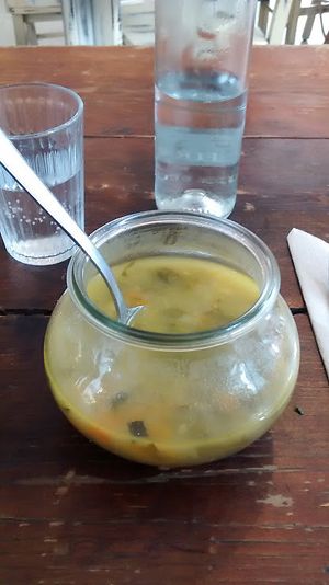 White beans soup at Zoe Food in Gran Canaria