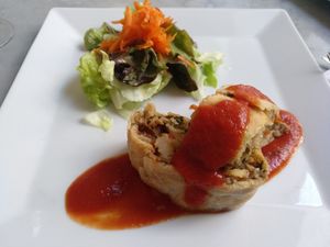 Menu of the day / Main / Seitan strudel at Zoe Food in Gran Canaria