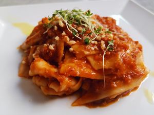 Vegan pasta! Not special, still tasty 8/10 at Zoe Food in Gran Canaria