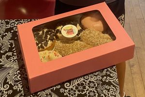 Half dozen vegan donuts  at Glam Doll Donuts - Eat Street in Minneapolis