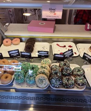 Vegan donuts selection (8 different kinds) at Glam Doll Donuts - Eat Street in Minneapolis