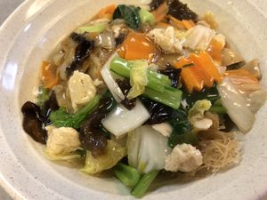 Cantonese style Yuen yang noodle  at Shin Yu Japanese and Chinese Vegetarian in Kuala Lumpur