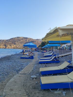 Beach at Akrogiali Taverna Frond Beach in Korfalonas
