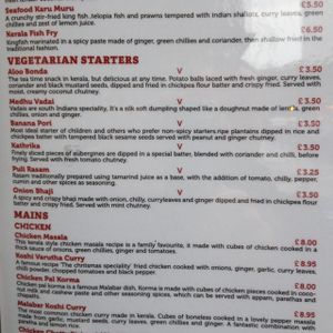 vegetarian starters  at Rasa Newcastle in Newcastle Upon Tyne