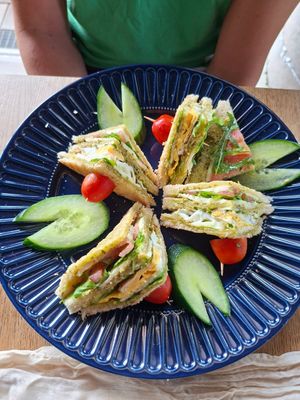 Pesto Mozarella Sandwich (vegetarisch) at Amrit Heidelberg in Heidelberg
