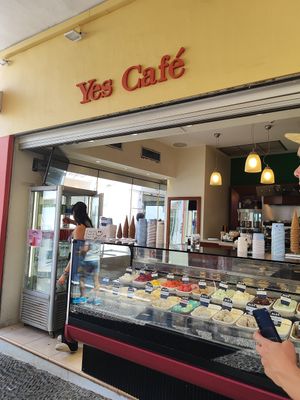 Entrance at Yes Cafe Santorini in Thira