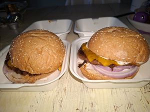  at Nom Street Food & Smashed Burgers in Rhodes