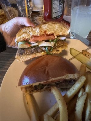 Black bean burgerrs  at The Lodge at Bryce Canyon in Bryce