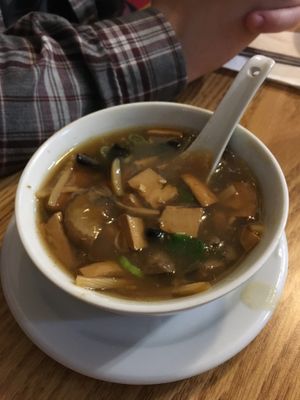 Vegetarian hot and sour soup at So Good in Ottawa