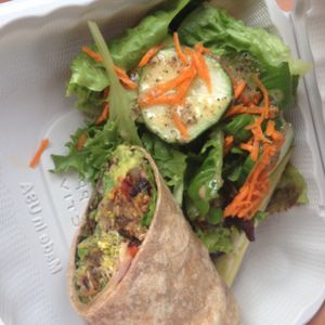 vegan burrito at Under the Bodhi Tree in Pahoa