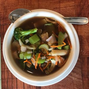 veggie soup at Under the Bodhi Tree in Pahoa