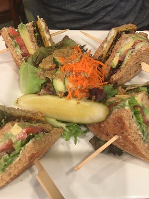 Falafel sandwich  at Under the Bodhi Tree in Pahoa