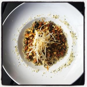 Vegan poke.... so tasty!  at Under the Bodhi Tree in Pahoa