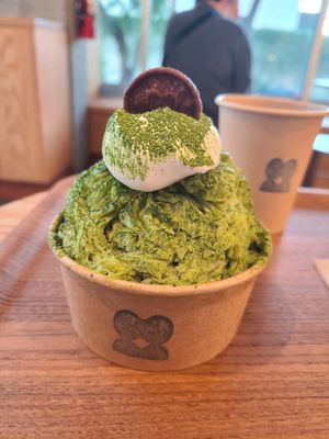 Matcha bingsu at Mewame in West Hollywood
