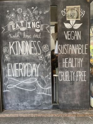Small cosy cafe which is well lit. Easy to access and they have a lovely variety of vegan options on their fully vegan menu. Servers speak mandarin and English.  at Ooh Cha Cha - Zhongzheng District in Taipei