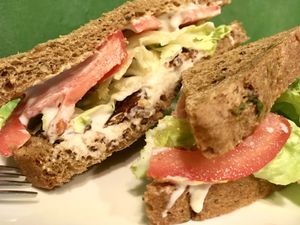 B. L. M. T. with tempeh bacon, cashew mozzarella and cashew sour cream at Ooh Cha Cha - Zhongzheng District in Taipei