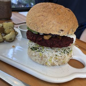 Vegan burger. Get it! at Ooh Cha Cha - Zhongzheng District in Taipei