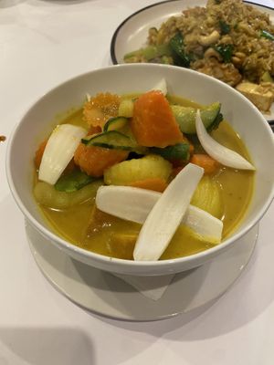 Yellow curry  at Nakorn in Malvern