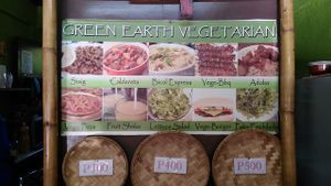 Green Earth Regular Menu at Green Earth Vegetarian Restaurant in Lucban