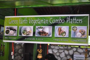 outdoor signage at Green Earth Vegetarian Restaurant in Lucban