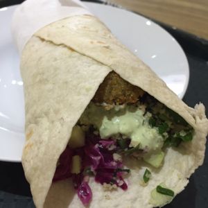 Falafel wrap, £5.50 at The Cheeky Pea in Kingston Upon Thames